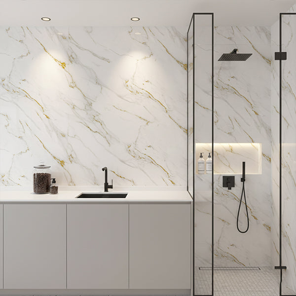 Glided Gold PVC Shower Wet Wall Panel Kitchen Wall Panel
