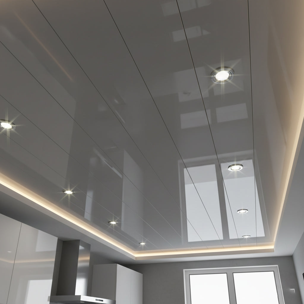 Grey Glossy Ceiling Panel