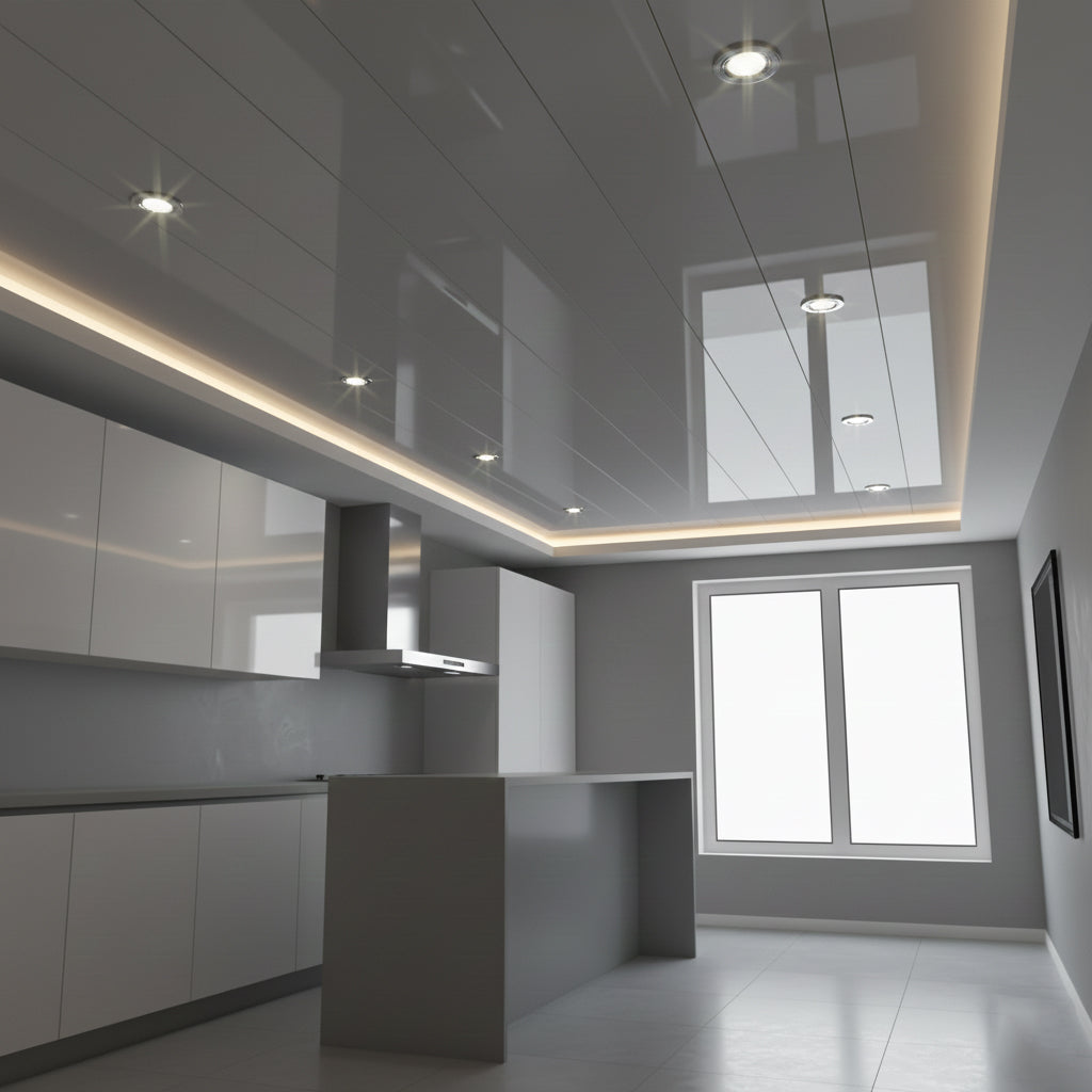 Grey Glossy Ceiling Cladding Roof Panel
