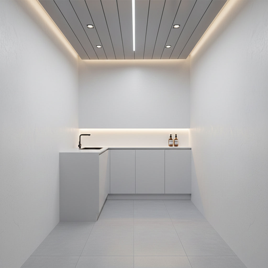 Grey Glossy Ceiling Panel