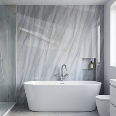 Grey Ocean Marble Gloss PVC Kitchen Shower Wall Panel 2400mm x 1000mm x 10mm