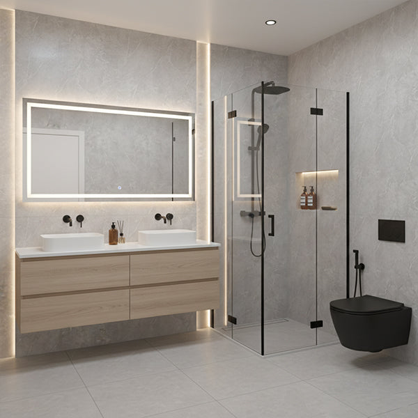 Grey Slate Gloss PVC Shower Wall Panel