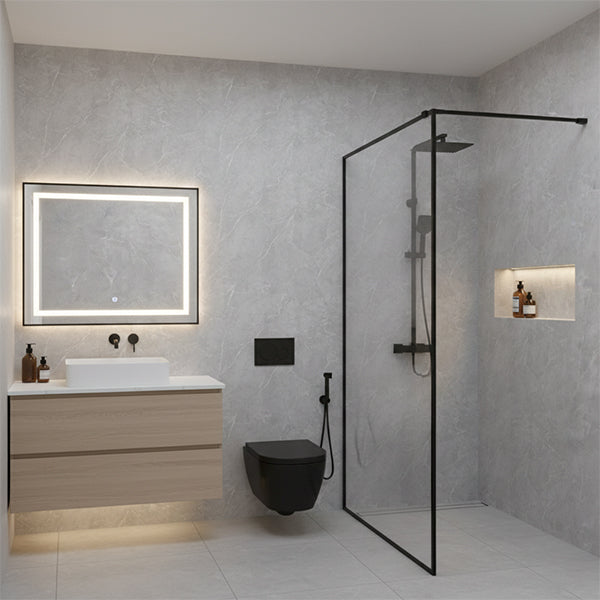 Grey Slate Gloss PVC Shower Wall Panel