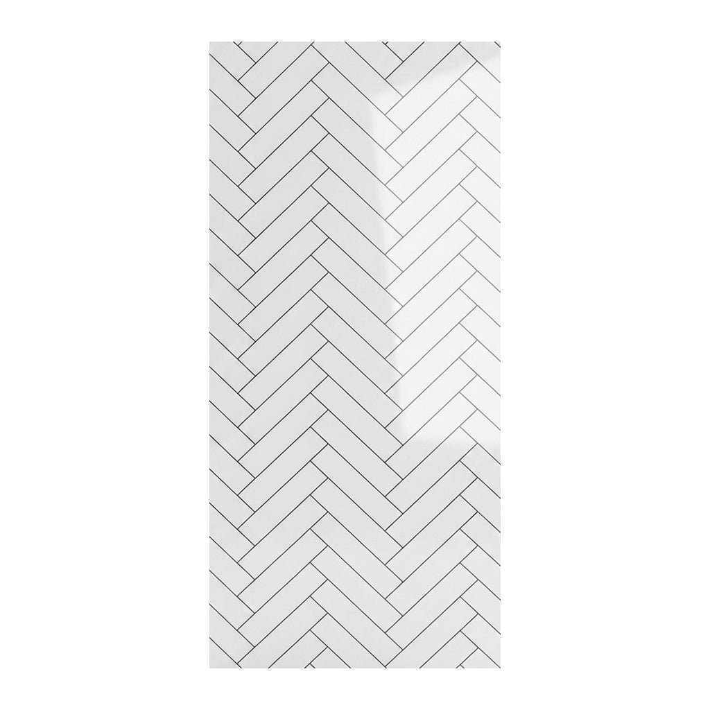 Herringbone Gloss PVC Kitchen Bathroom Wall Panel