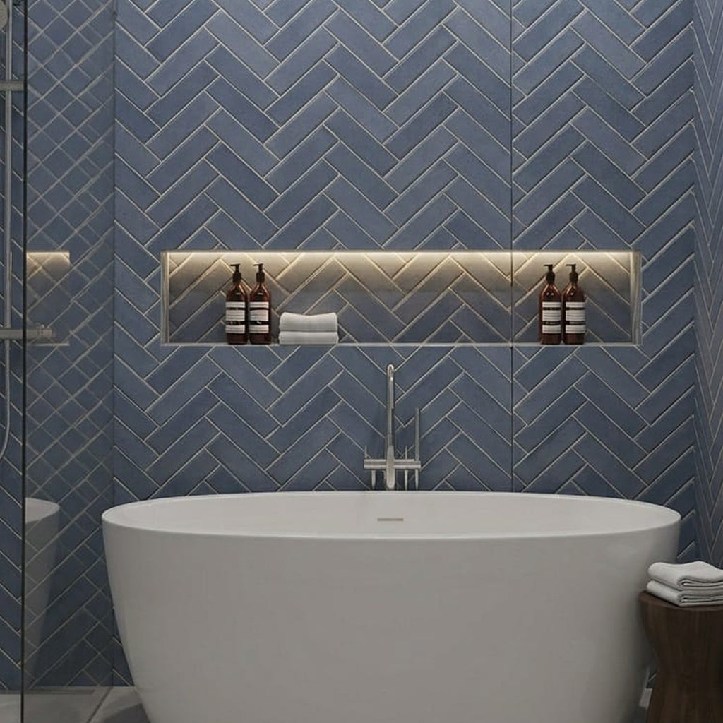 Herringbone Slate Weave Gloss PVC Wall Panel 2400 x 1000 x 10mm