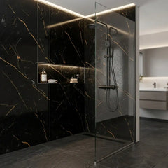 Laketon Grey Gold Gloss PVC Kitchen Shower Wall Panel 2400mm x 1000mm x 10mm