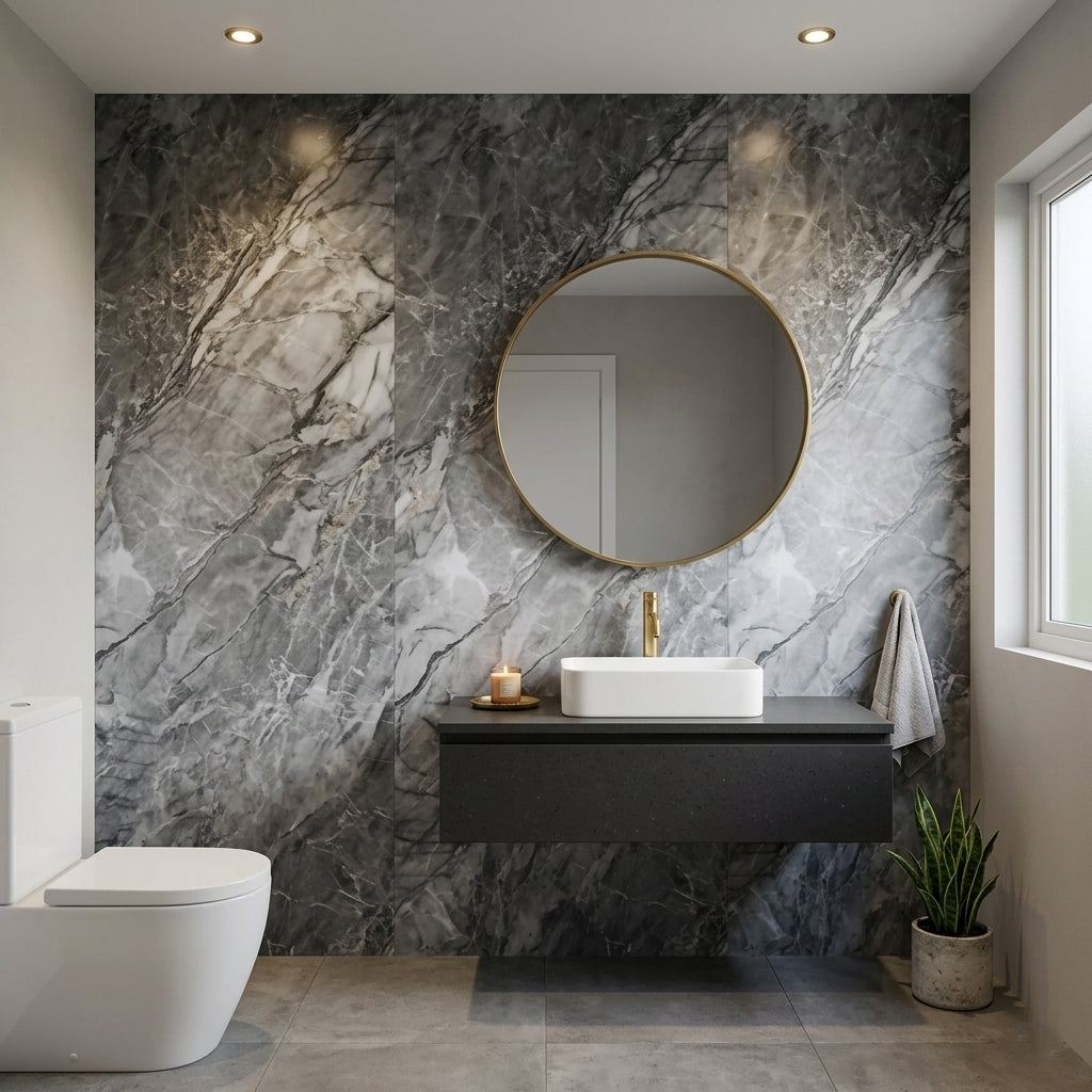 London Mist Slate Matt PVC Wet Wall Panel