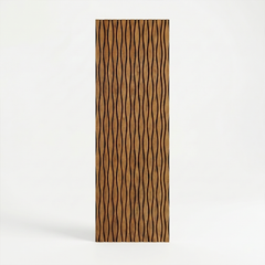 Natural Oak Wavy Design Acoustic Wall Panel - Sound Absorbing Slat Wall (2400mm x 600mm x 21mm)