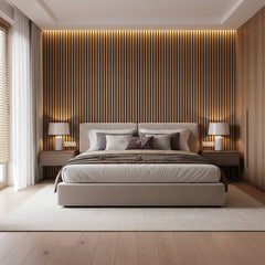 Natural Walnut Acoustic Media Wall Panel