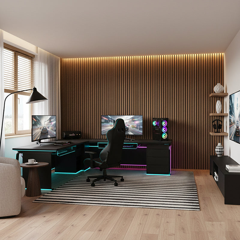 Natural Walnut Acoustic Media Wall Panel