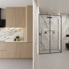 Orian Gold Gloss PVC Shower Wall Panel 