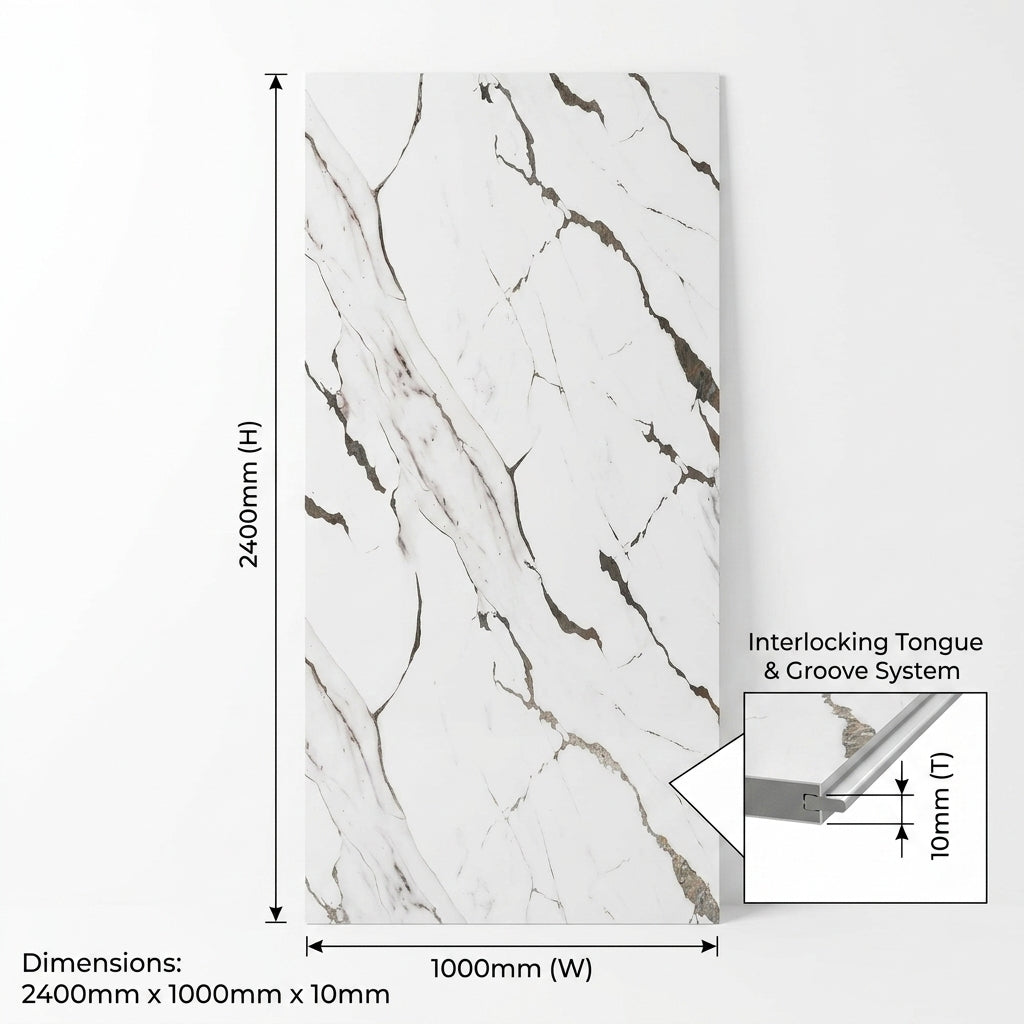 Orian Silver Gloss PVC Kitchen Bathroom Wet Wall Panel