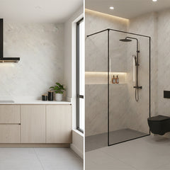 Premium Pergamon Marble Gloss PVC Kitchen Shower Wall Panel 2400mm x 1000mm x 10mm