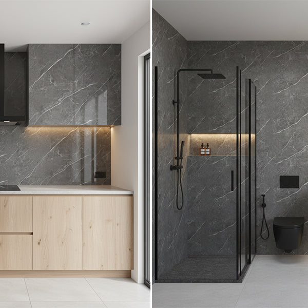 Pieta Anthracite Gloss Wall Panel
