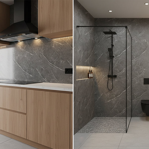 Pieta Anthracite Gloss Wall Panel
