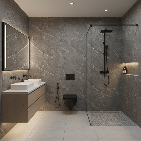 Pieta Anthracite Gloss Wall Panel
