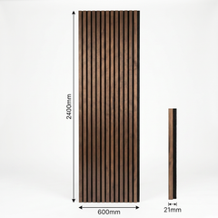 Natural Oak Acoustic Wall Panel in Living Room