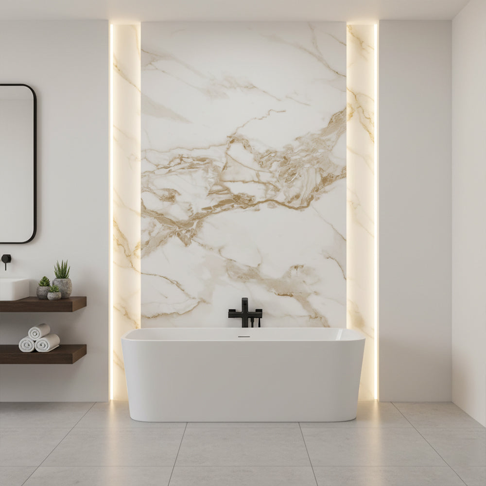 Sahara Gold Kitchen Bathroom Solid Wall Panel 2400mm x 1220mm x 10mm