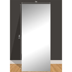 Silver Mirror Media Wall Panel
