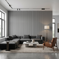 Silver Acoustic Wall Panel In Drawing Room