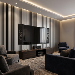 Silver Acoustic Wall Panel in Living room