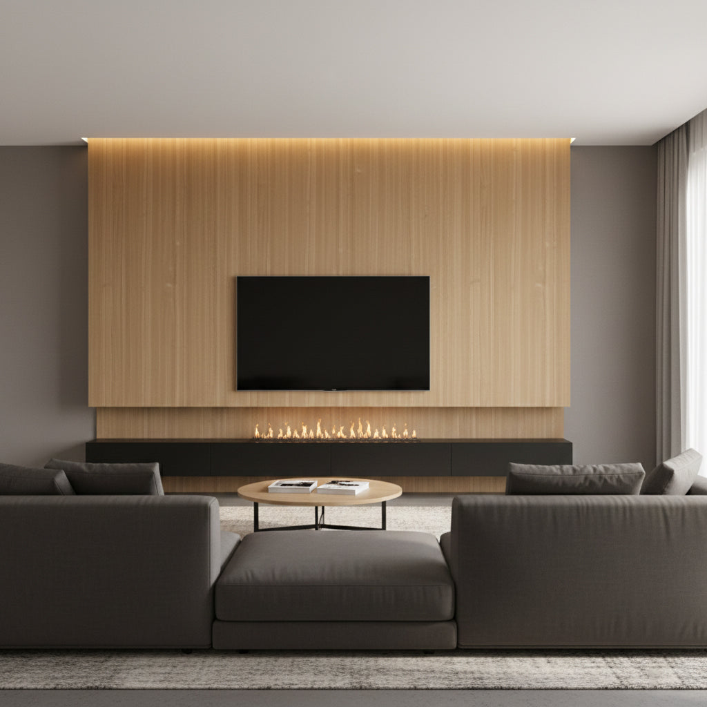 Teak Wood Grain Wall Panel