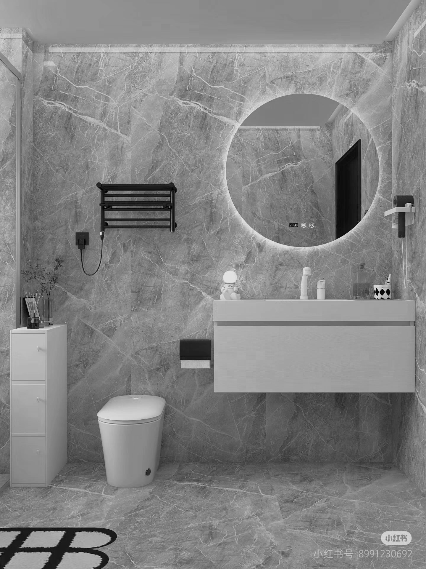 Castle Grey Bathroom Wall Panel